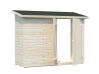 Palmako Gerätehaus Anbauschuppen LEIF 2,2 m², 16 mm, 234x95 cm, inkl. Fußboden, transparent imprägniert