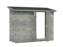 Palmako Gerätehaus Anbauschuppen LEIF 2,2 m², 16 mm, 234x95 cm, inkl. Fußboden, natur + farbig
