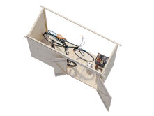 Palmako Gerätehaus Anbauschuppen LEIF 2,2 m², 16 mm, 234x95 cm, inkl. Fußboden, natur + farbig