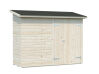 Palmako Gerätehaus Anbauschuppen LEIF 2,2 m², 16 mm, 234x95 cm, inkl. Fußboden, natur + farbig