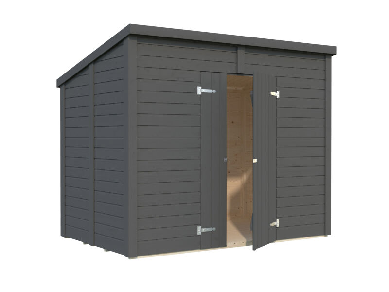 Palmako Gerätehaus LEIF 4,5 m², 16 mm, 273x170 cm, inkl. Fußboden, natur + farbig