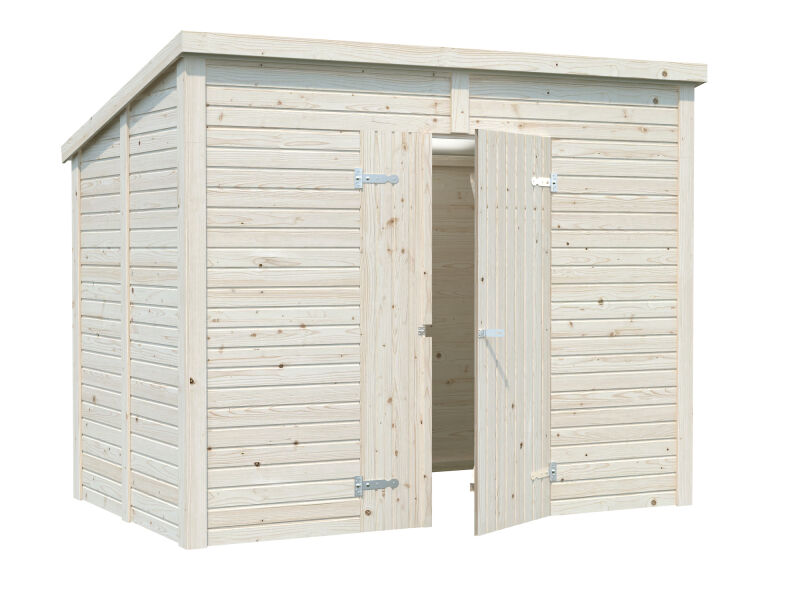 Palmako Gerätehaus LEIF 4,5 m², 16 mm, 273x170 cm, inkl. Fußboden, natur + farbig