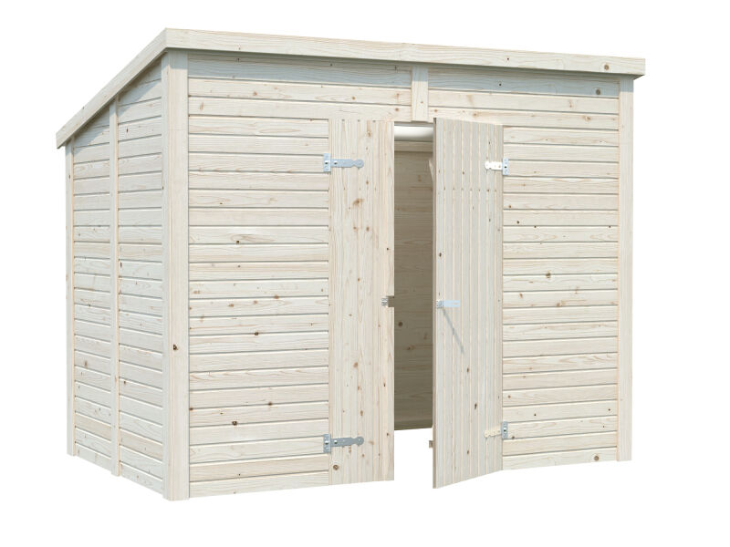 Palmako Gerätehaus LEIF 4,5 m², 16 mm, 273x170 cm, inkl. Fußboden, natur + farbig