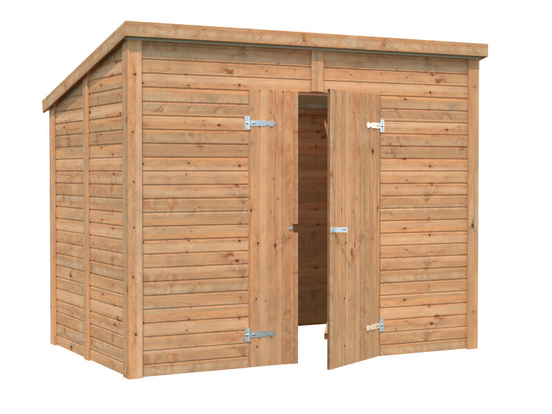 Palmako Gerätehaus LEIF 4,5 m², 16 mm, 273x170 cm, inkl. Fußboden, natur + farbig