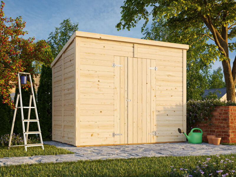 Palmako Gerätehaus LEIF 4,5 m², 16 mm, 273x170 cm, inkl. Fußboden, natur + farbig