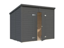 Palmako Gerätehaus LEIF 4,5 m², 16 mm, 273x170 cm, inkl. Fußboden, natur + farbig