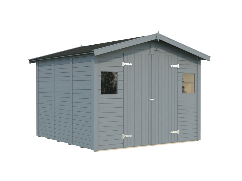 Palmako Gerätehaus DAN 7,5 m²  273x280 cm, 16 mm, inkl. Fußboden, natur + farbig