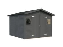 Palmako Gerätehaus DAN 7,5 m²  273x280 cm, 16 mm, inkl. Fußboden, natur + farbig
