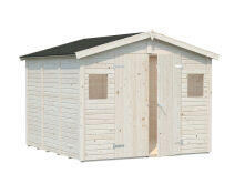Palmako Gerätehaus DAN 7,5 m²  273x280 cm, 16 mm, inkl. Fußboden, natur + farbig