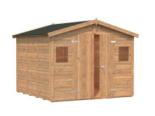 Palmako Gerätehaus DAN 7,5 m²  273x280 cm, 16 mm, inkl. Fußboden, natur + farbig