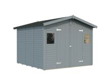 Palmako Gerätehaus DAN 7,5 m²  273x280 cm, 16 mm, inkl. Fußboden, natur + farbig