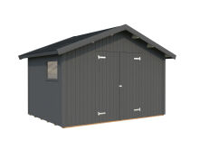 Palmako Gerätehaus NILS 8,2 m²  348x239 cm, 16 mm, inkl. Fußboden, grau imprägniert