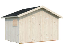 Palmako Gerätehaus NILS 8,2 m²  348x239 cm, 16 mm, inkl. Fußboden, natur + farbig