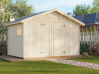 Palmako Gerätehaus NILS 8,2 m²  348x239 cm, 16 mm, inkl. Fußboden, natur + farbig