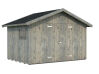Palmako Gerätehaus NILS 8,2 m²  348x239 cm, 16 mm, inkl. Fußboden, natur + farbig