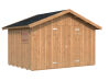 Palmako Gerätehaus NILS 8,2 m²  348x239 cm, 16 mm, inkl. Fußboden, natur + farbig