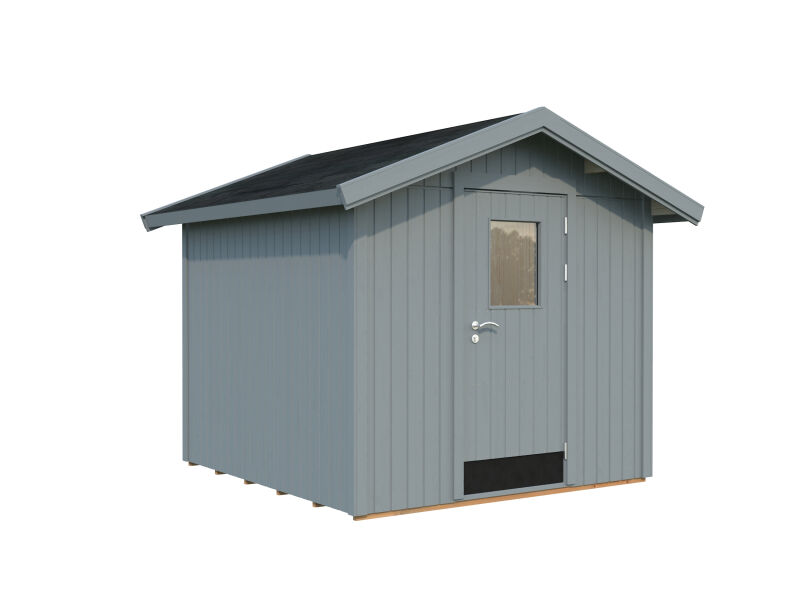 Palmako Gerätehaus LUCAS 5,4 m²  233x239 cm, 16 mm, inkl. Fuboden, natur + farbig