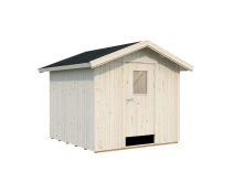 Palmako Gerätehaus LUCAS 5,4 m²  233x239 cm, 16 mm, inkl. Fuboden, natur + farbig