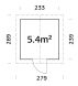 Palmako Gerätehaus LUCAS 5,4 m²  233x239 cm, 16 mm, inkl. Fuboden, natur + farbig