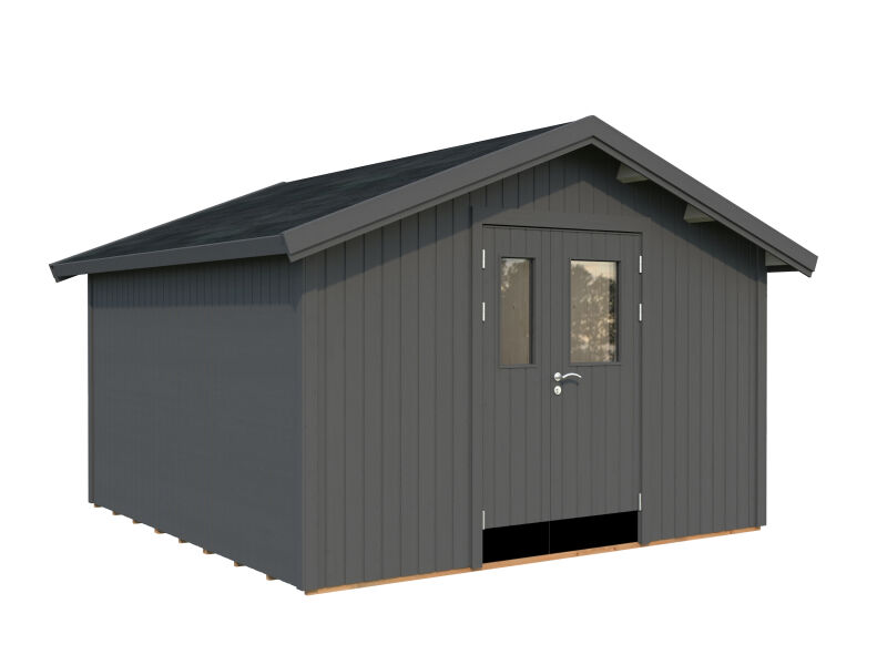 Palmako Gerätehaus LUCAS 12,1 m²  348x354 cm, 16 mm, inkl. Fußboden, natur + farbig