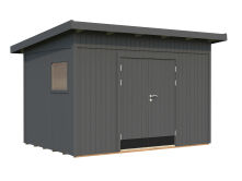 Palmako Gerätehaus STIG 8,2 m²  348x239 cm, 16 mm, inkl. Fußboden, natur + farbig