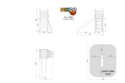 ACTIVE Spielturm Piccoo Basic 123x261x220 cm