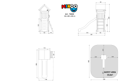 ACTIVE Spielturm Minoo 136x261x258 cm