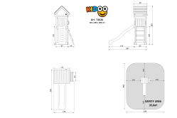 ACTIVE Spielturm Kidoo 136x261x258 cm