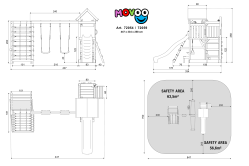 ACTIVE Spielturm Movoo Pro 447x334x258 cm