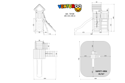 ACTIVE Spielturm Venturoo 209x334x258 cm