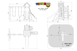 ACTIVE Spielturm Venturoo Play+ 427x334x258 cm