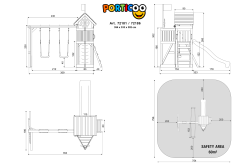 ACTIVE Spielturm Porticoo Play354x331x258 cm