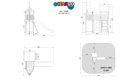 ACTIVE Spielturm Oceanoo 226x266x258 cm