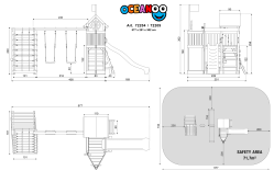 ACTIVE Spielturm Oceanoo Pro 557x301x258 cm