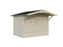 Palmako Marktstand/Verkaufsstand Stella 5,0 m²  273x190 cm, 16+32 mm, transparent imprägniert