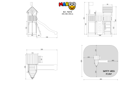 ACTIVE Spielturm Maroo 226x266x258 cm