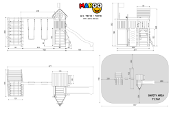 ACTIVE Spielturm Maroo Pro 577x301x258 cm