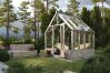 Palmako Glashaus / Gewächshaus EMILIA 5,4 m²  240x244 cm, grau imprägniert + lackiert
