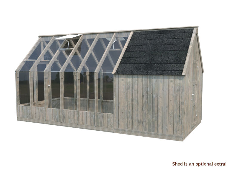 Palmako Glashaus / Gewächshaus EMILIA 8,2 m²  240x363 cm, imprägniert + lackiert