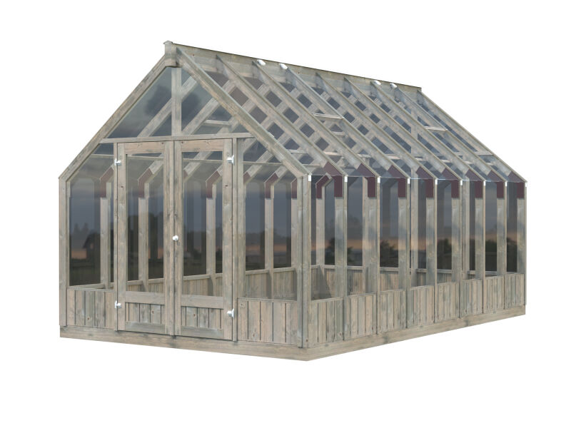 Palmako Glashaus / Gewächshaus EMILIA 13,8 m²  300x483 cm, imprägniert und lackiert