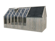Palmako Geräteraum für Glashaus EMILIA 4,0 m²  240x187 cm  (nur passend für Emilia 5,4 + 8,2), imprägniert + lackiert