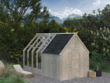 Palmako Geräteraum für Glashaus EMILIA 4,0 m²  240x187 cm  (nur passend für Emilia 5,4 + 8,2), imprägniert + lackiert