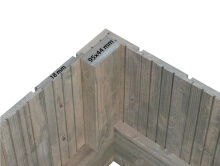 Palmako Glashaus / Gewächshaus EMILIA 8,2 m² + Geräteraum EMILIA 4,0 m², grau imprägniert