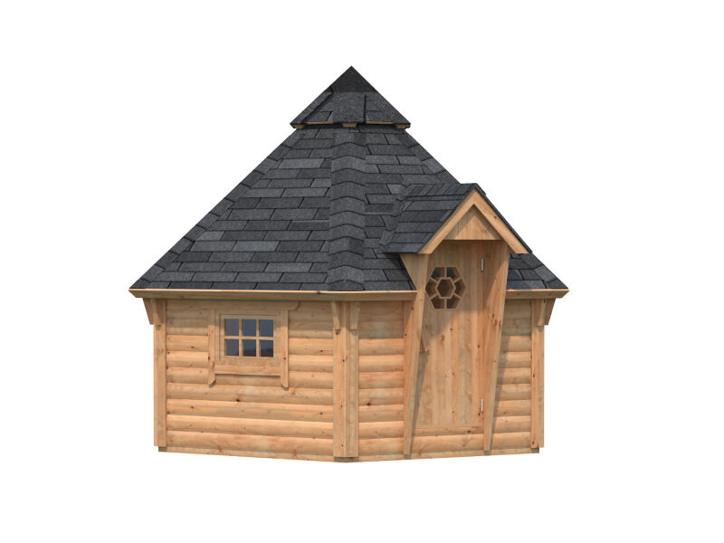 4743142052730 - Grillkota EVA 87 m² Ø 326 cm ISO 44 mm Iinkl Fußboden hellbraun imprägniert