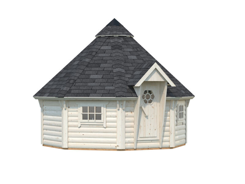 4743142052778 - Grillkota EVA 114 m² Ø 379 cm ISO 44 mm inkl Fußboden transparent imprägniert