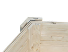 Palmako Grillkota EVA 11,4 m²  Ø 379 cm, ISO, 44 mm, inkl. Fußboden, natur + farbig