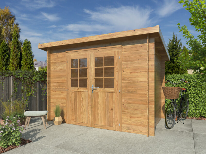 Palmako Gartenhaus ALICE 4,7 m²  320x180cm, 28 mm, braun imprägniert