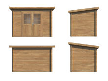 Palmako Gartenhaus ALICE 4,7 m²  320x180cm, 28 mm, braun imprägniert