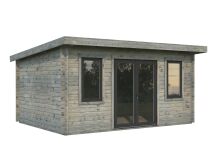 Palmako Gartenhaus LISANDRA 14,2 m² - 450x330cm, 44mm, inkl. Boden, Tür- u. Fenster Aluminium, natur + farbig