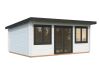 Palmako Gartenhaus LISANDRA 19,4 m²  530x380 cm, 44mm, ISO, inkl. Fußboden, Türen und Fenster Aluminium, natur + farbig